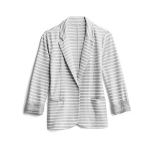 Striped ponte blazer